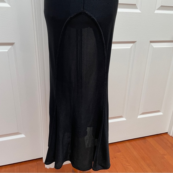 John Galliano Silk brocade black bias cut slip dress - Picture 7 of 16